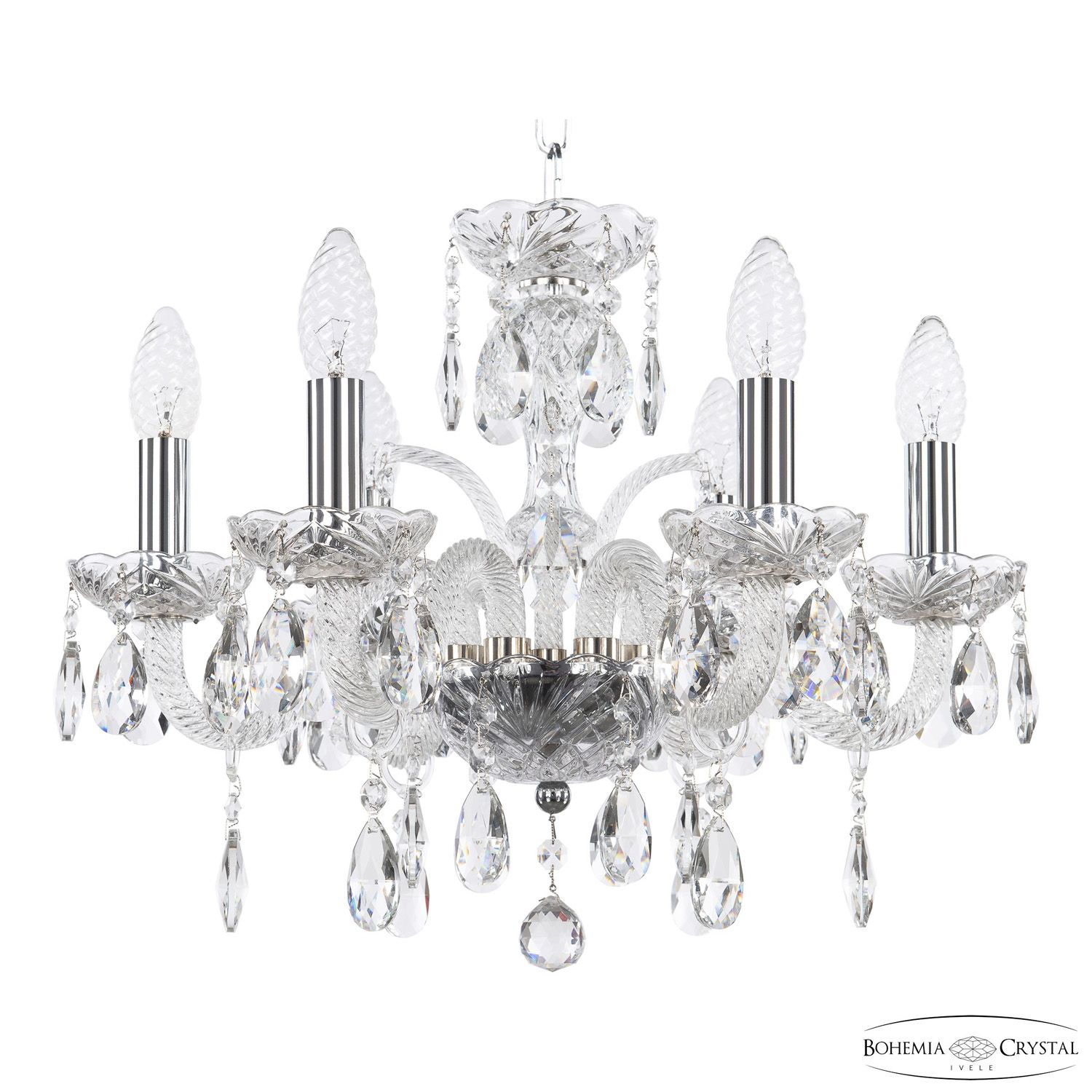 Хрустальная люстра Bohemia Ivele Crystal 118/6/141 Ni_BI