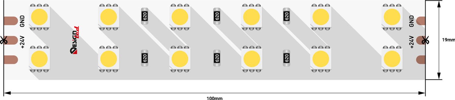 Лента светодиодная 1м. 28,8W 3000K-6000K LUX DSG5120-24-W+WW-33 00-00000515_SW
