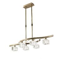 Потолочная люстра Mantra Cuadrax Brass 1105_MN