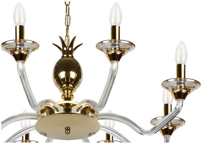 Подвесная люстра ILamp Flo YT2049-8 GD+Cear_IP