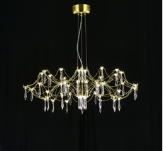 Подвесная люстра светодиодная с пультом и хрустальными подвесками Asfour MyFar MR2662-60P-76AP