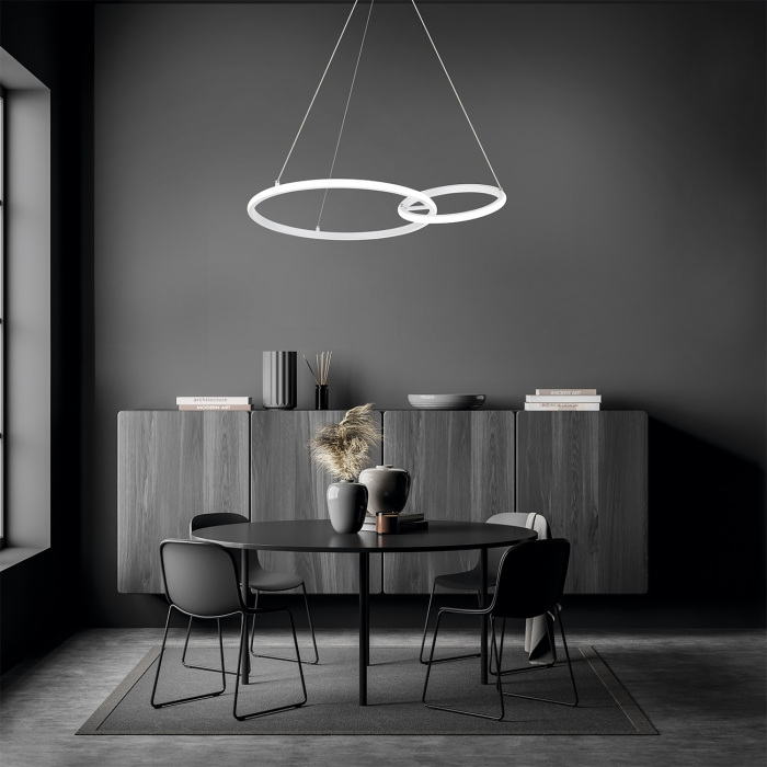 Люстра led подвесная с пультом (+ночной режим) Escada 10230/2LED White_ESC