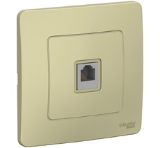Телефонная розетка встраиваемая RJ-11 (бежевый) Systeme Electric BLNIS011007