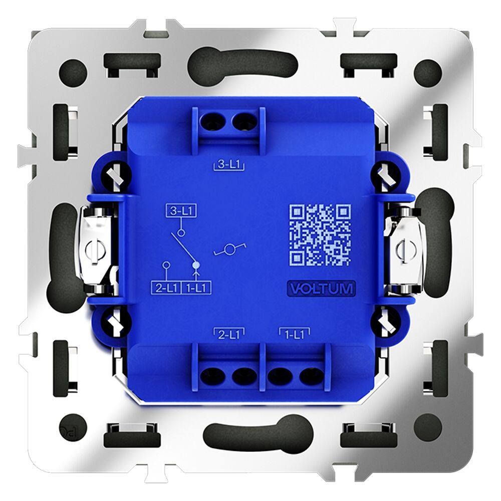 Проходной переключатель встраиваемый VOLTUM S70 одноклавишный 10А VLS010306