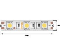 Лента со скотчем 3М светодиодная стандарт 5050, 60 LED/м, 14,4 Вт/м, 12В, IP68, Цвет: Холодный белый 00-00009270_SW