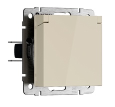 Розетка влагозащ. с зазем. с защит. крышкой и шторками Werkel a069595_WR