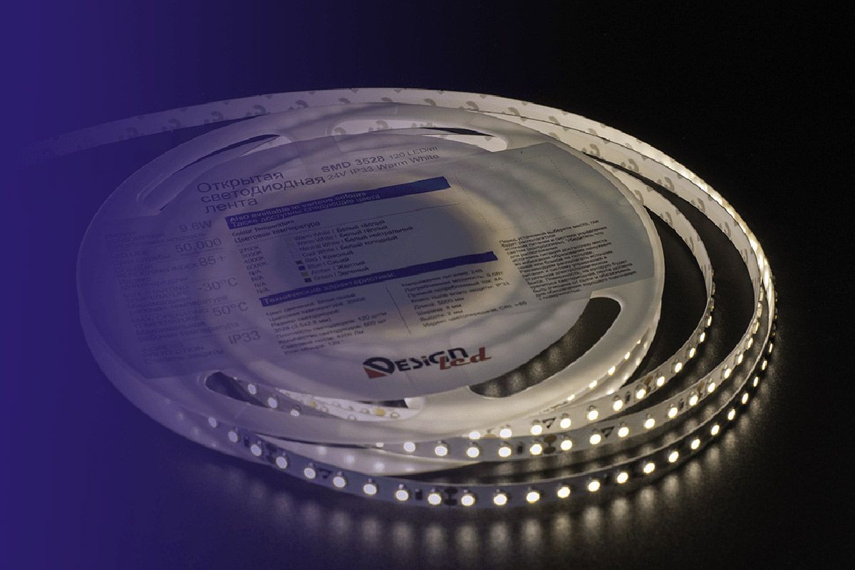 Лента светодиодная 1м. 9,6W 2700K LUX DSG3120-24-WW-33 00-00000153_SW