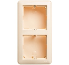 Коробка наружного монтажа подъемная с рамкой на 2 поста (слоновая кость) Systeme Electric KP-252-28