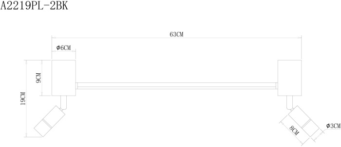 Спот ARTE LAMP RASALAS A2219PL-2BK