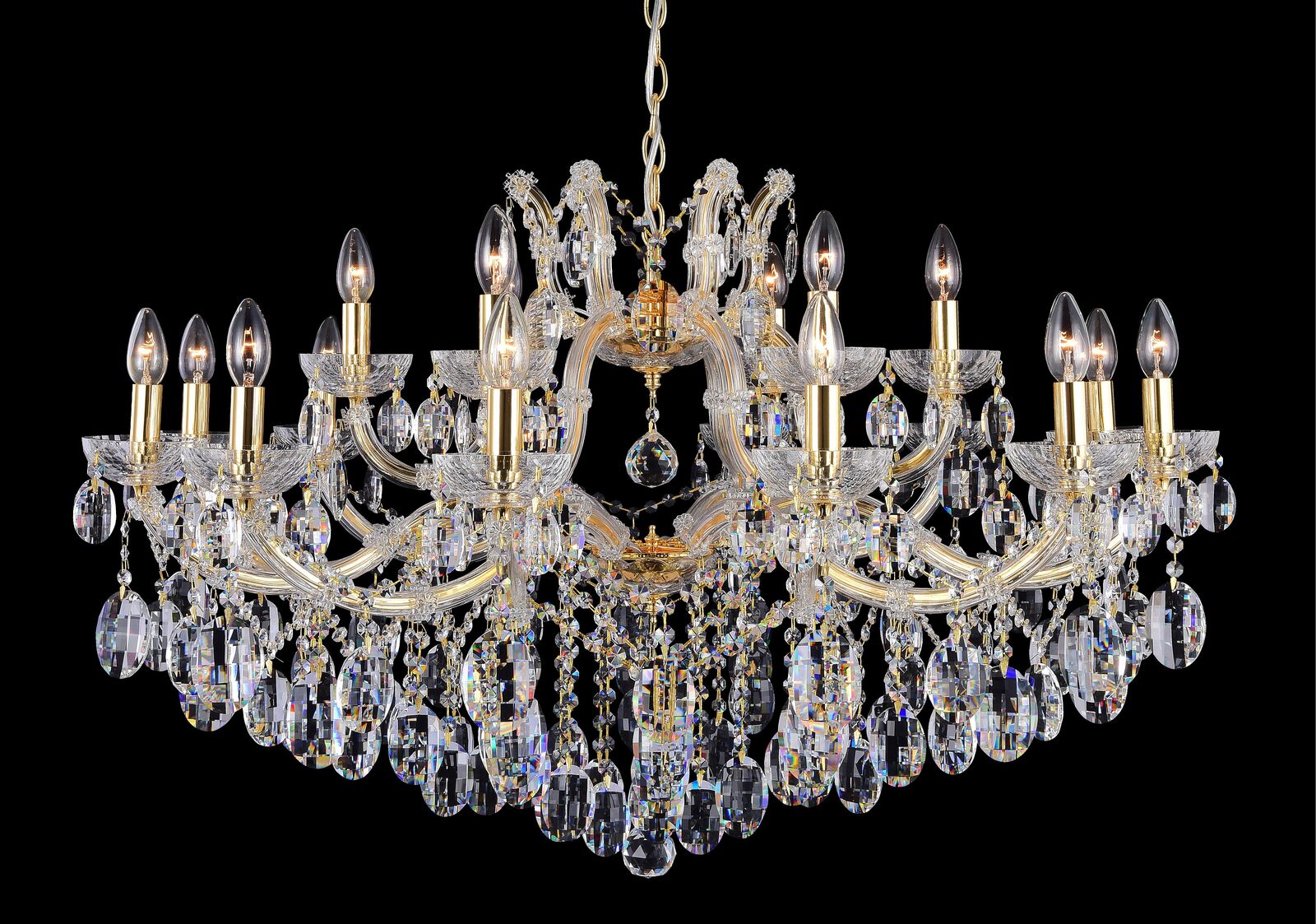 Подвесная люстра Crystallux Hollywood HOLLYWOOD SP12+6 GOLD_CR