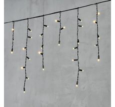 Гирлянда Бахрома с Колпачком 3,1 x 0,5 м Тепло-Белая 220В, 120 LED, Провод Черный ПВХ, IP65 PIL120CAP-11-2WW
