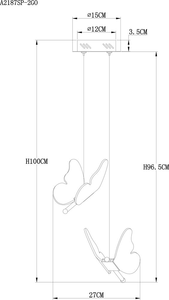 Подвесной светильник ArteLamp DARCY A2187SP-2GO