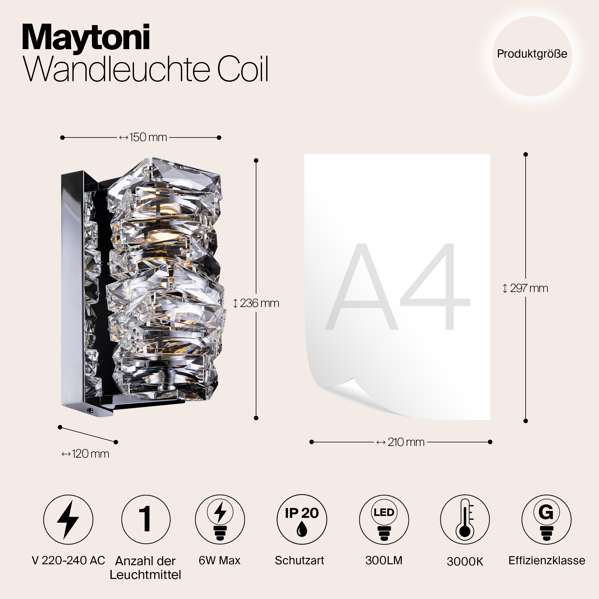 Бра Maytoni Coil MOD124WL-L6CH3K_MY