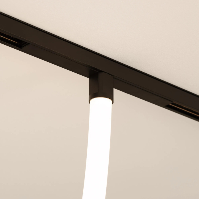 Трековый светильник магнитный с гибким неоном MAG-ORIENT-TUBE-ELASTIC-R25-L2500-35W Warm3000 (BK, 360 deg, 48V) ( Arlight 044329_ARL