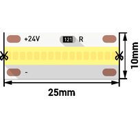 Лента светодиодная LUX, FOB, 640 LED/м, 14 Вт/м, 24В, IP33, Нейтральный белый (4000K) 00-00005697_SW