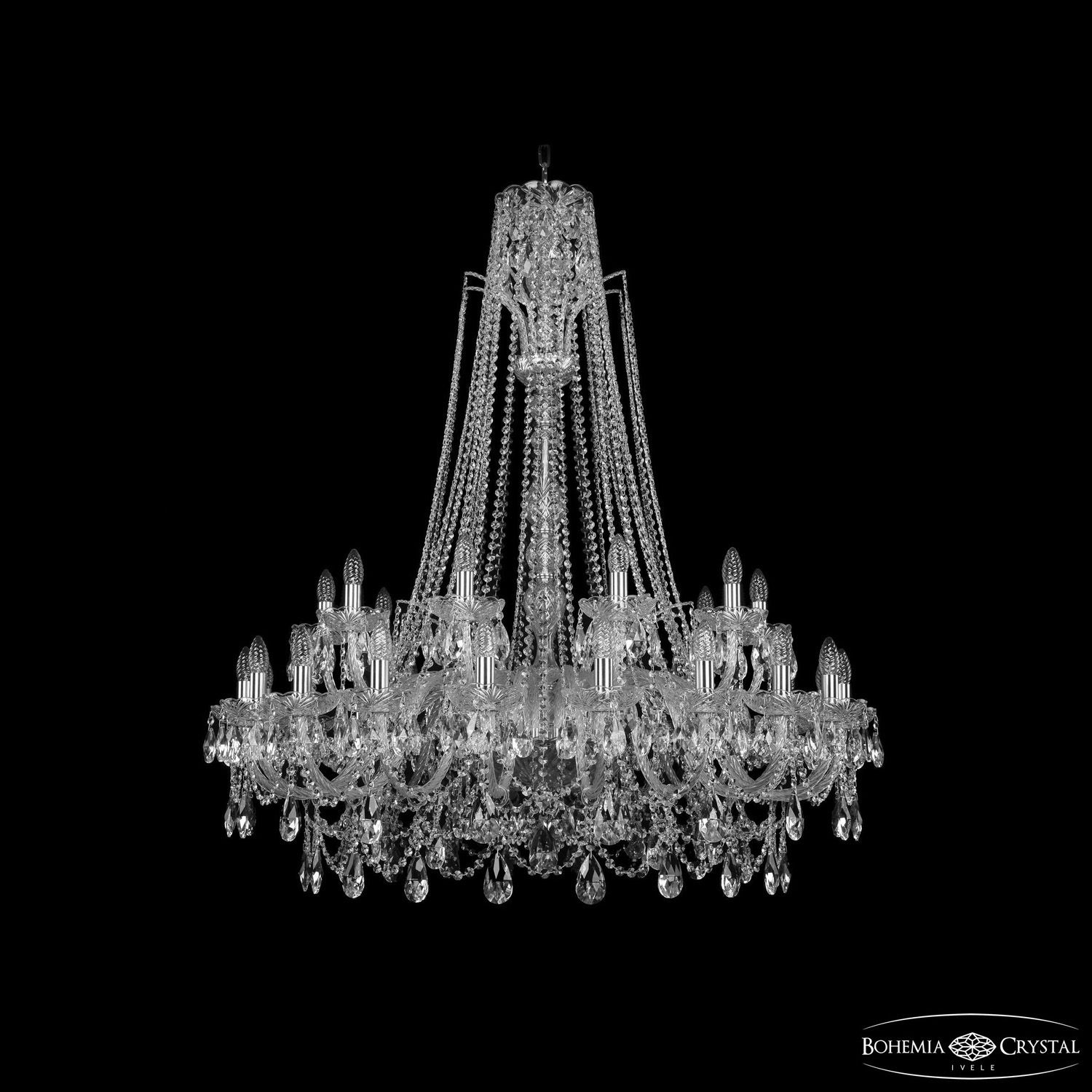 Хрустальная люстра Bohemia Ivele Crystal 1411/20+10/400/XL-130 Ni_BI