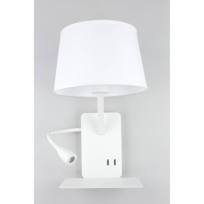 Бра на гибкой ножке для чтения с полкой Omnilux OML-62801-02