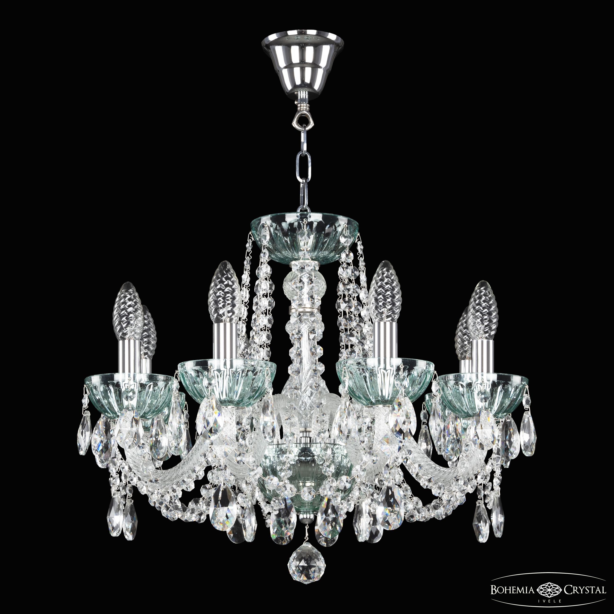 Хрустальная люстра Bohemia Ivele Crystal 5402/8/165 Ni Birusa/M-1H_BI