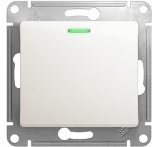 Выключатель встраиваемый одноклавишный с подсветкой (перламутровый) Systeme Electric GSL000613