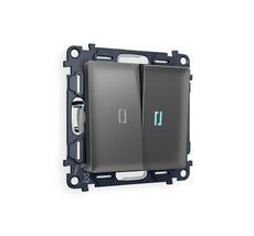 Выключатель двузхлавишный с подсветкой Ambrella Volt ALFA QUANT MA654020_AMB