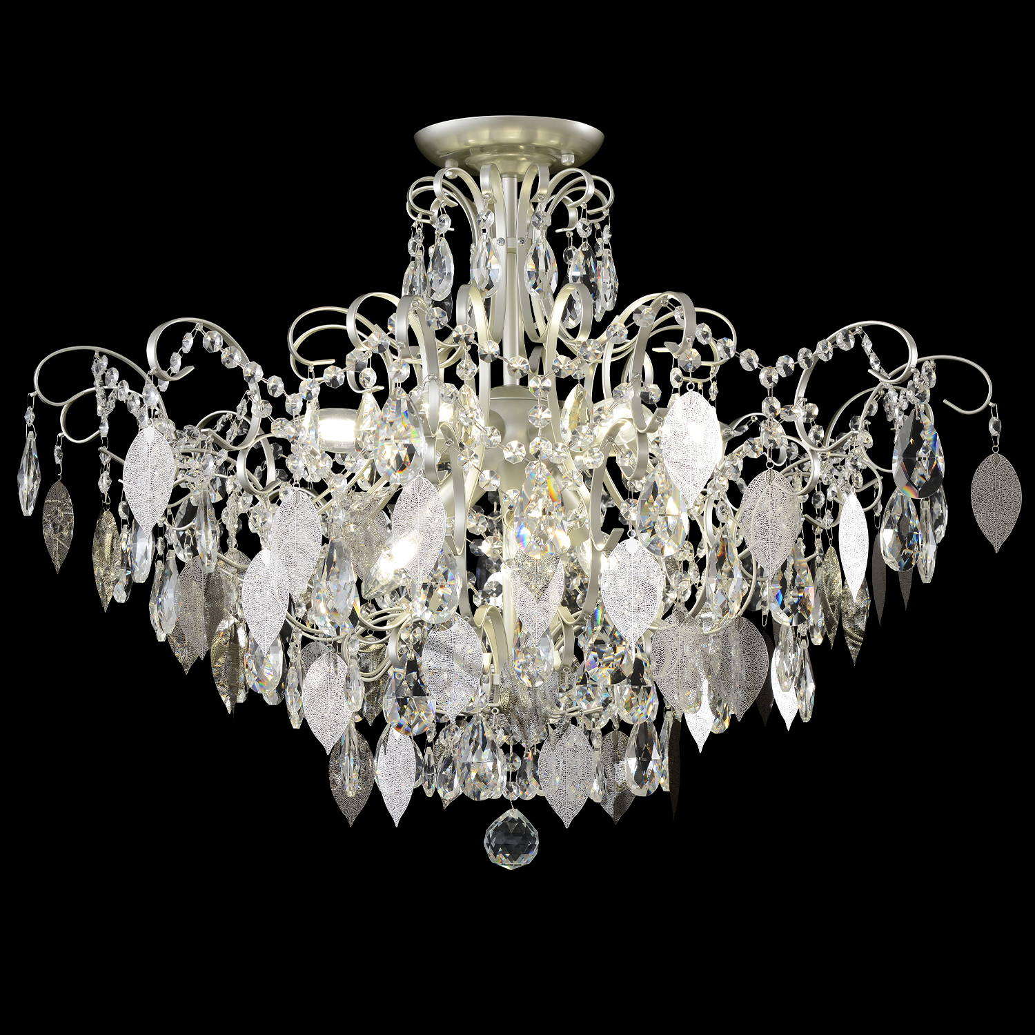 Потолочная люстра Crystal Lux ESMIRALDA PL9 SILVER_CR