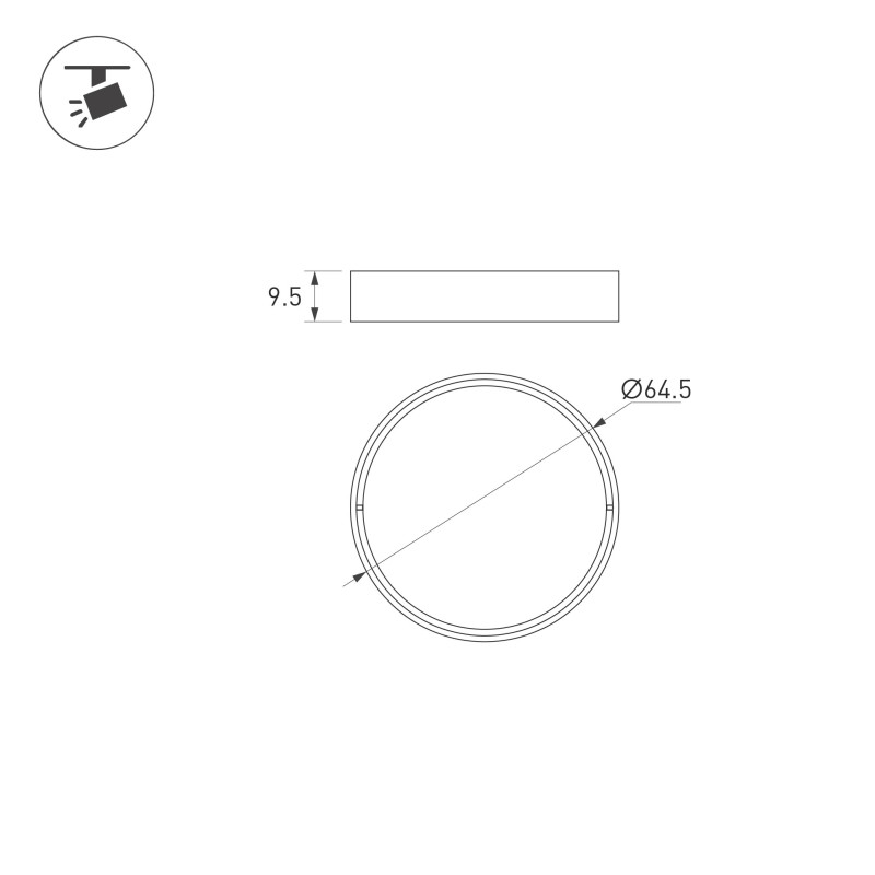 Кольцо Arlight LGD-ARTIFACT-4TR black 057148_ARL