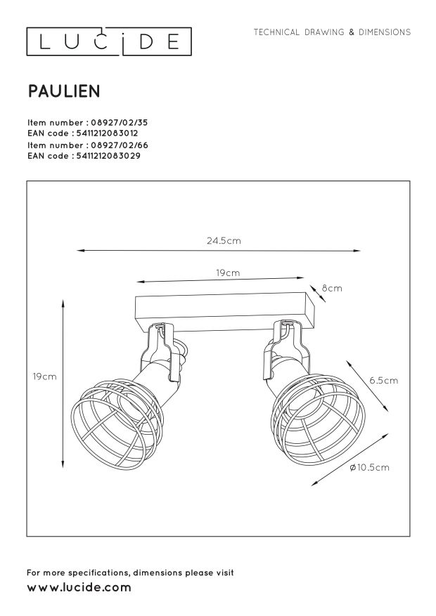 Спот Lucide PAULIEN 08927/02/35
