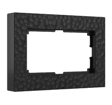 Рамка для двойной розетки (черный) Hammer a052535_WR