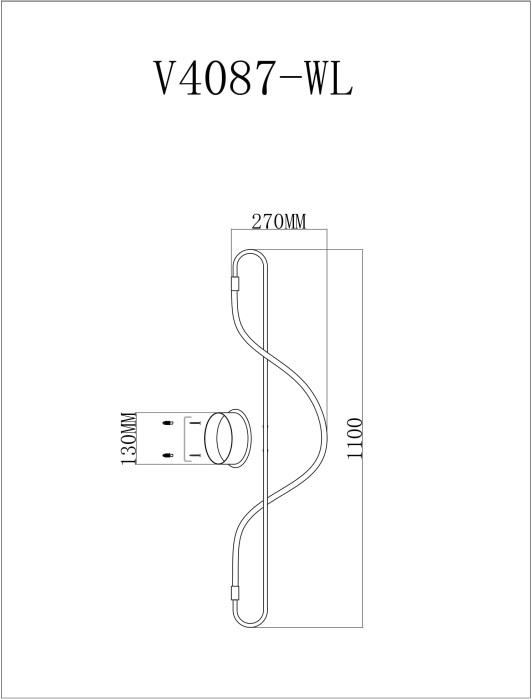 Бра с нейтральным белым свечением с гибким неоном Moderli V4087-WL_MD