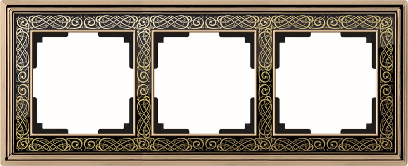 

Рамка на 3 поста Palacio Gracia WL77-Frame-03 a051329, Черный, a051329