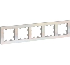 Рамка на 5 постов (жемчужный) Systeme Electric ATN000405