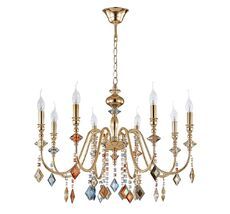 Подвесная люстра Crystallux MERCEDES MERCEDES SP8 GOLD/COLOR_CR