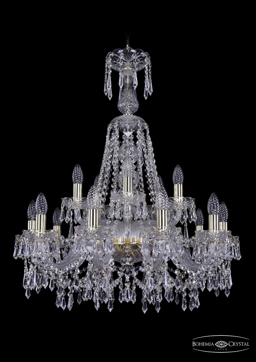 Хрустальная люстра Bohemia Ivele 1403/10+5/240/XL-80 G_BI