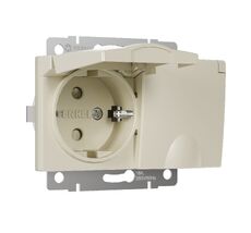 Розетка двойная влагозащ. с зазем. с защит. крышками и шторками Werkel a057279_WR