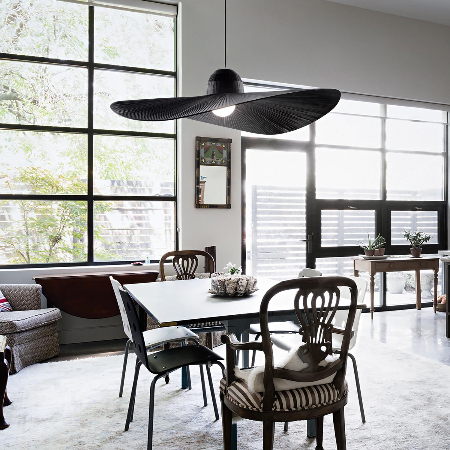 Подвесной светильник Ideallux шляпа MADAME MADAME SP1 NERO_IL