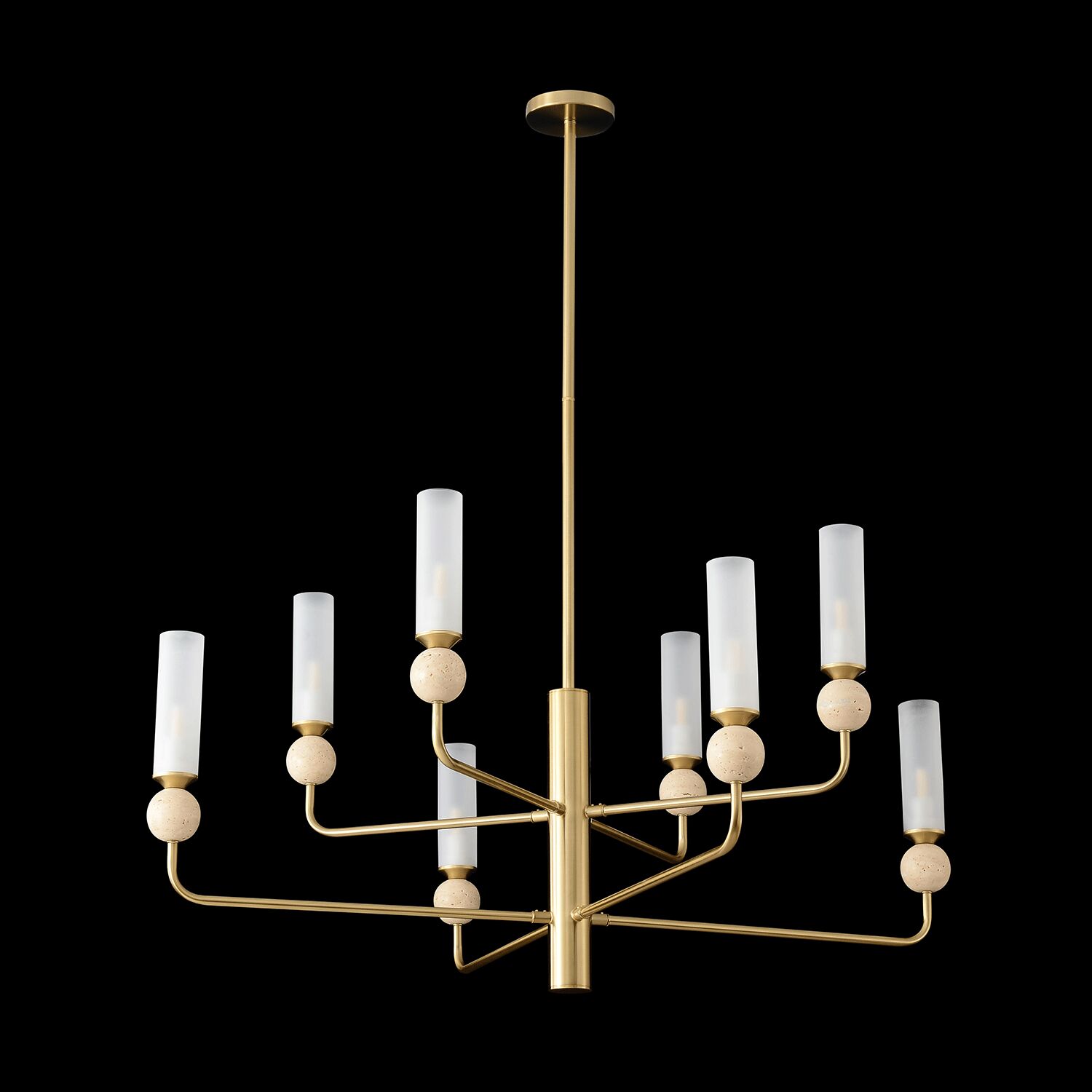 Подвесная люстра Crystal Lux SIMPLY SP8 BRASS_CR