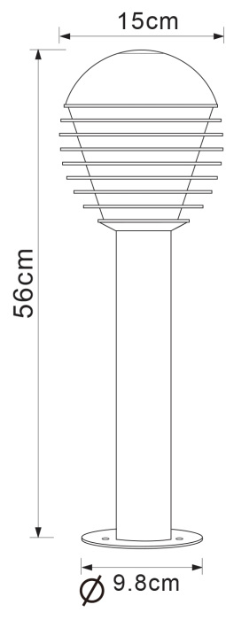 Уличный наземный светильник Alerio 34287_GL