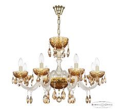 Хрустальная люстра Bohemia Ivele Crystal 5417/8/240 G Amber/M-1F K721_BI