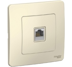 Розетка встраиваемая Ethernet RJ-45 (молочный) Systeme Electric BLNIS045002