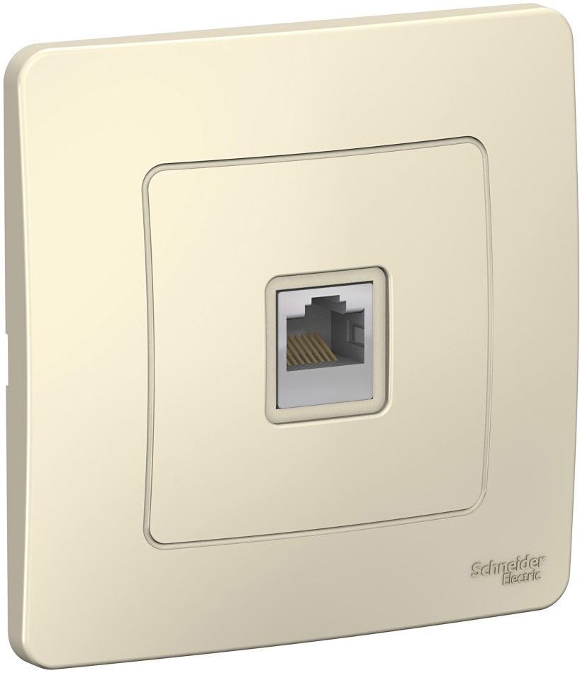 Розетка встраиваемая Ethernet RJ-45 (молочный) Systeme Electric BLNIS045002