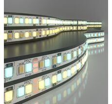 Лента светодиодная 24V 16W 240Led 2835+2835 IP20 MIX теплый белый/холодный белый, 5м a053677_ES