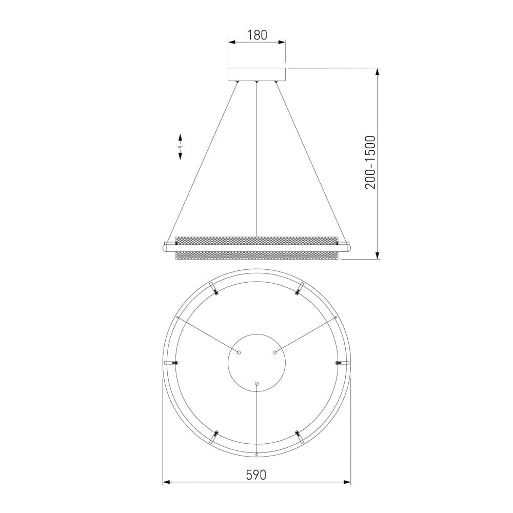 Подвесная люстра Eurosvet с управлением по Wi-Fi Imperio a054085_EU