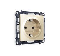 Розетка Ambrella Volt ALFA с заземлением и шторками 2P+E 16A-250V QUANT MA607010_AMB