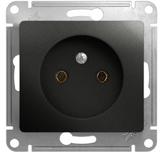 Розетка встраиваемая без заземления (антрацит) Systeme Electric GSL000741