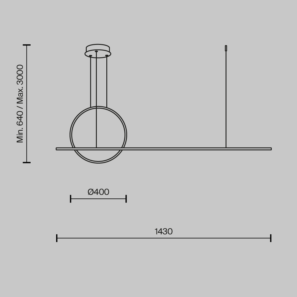 Подвесной светильник Maytoni Halo MOD247PL-L49BK_MY