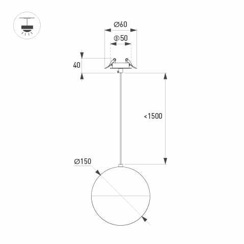 Подвесной светильник Arlight EMISFERO 056592_ARL
