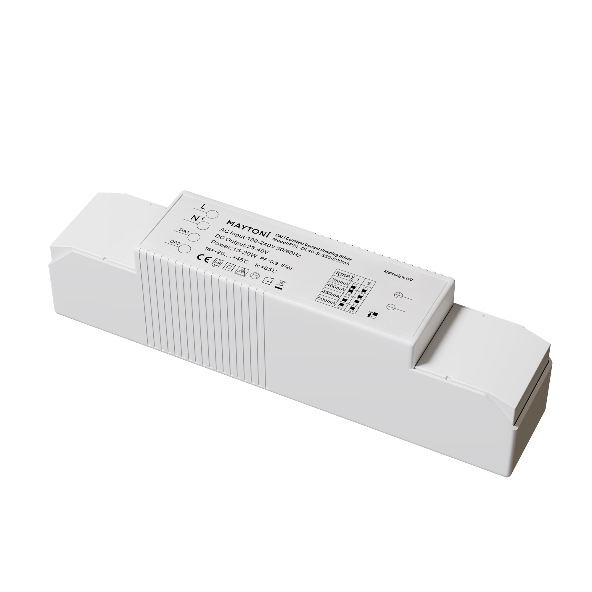 Источник питания (DT6) 15-20W Maytoni Dali PSL-DL40-S-350-500mA_MY