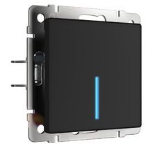 Сенсорный выключатель одноклавишный с управлением по Wi-Fi (черный) Werkel a048326_WR