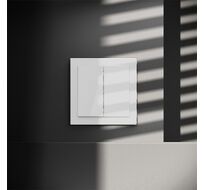 Перекрестный переключатель встраиваемый VOLTUM S70 двухклавишный 10А VLS020501