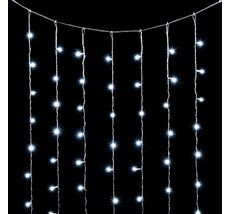 Гирлянда Занавес 2 x 3 м Белый с Мерцанием Белого Диода 220В, 600 LED, Провод Прозрачный ПВХ, IP20 PCL600NOTBLW-10-2W